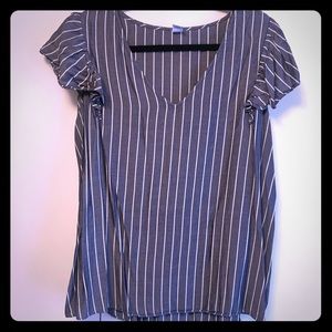 Blue striped Top